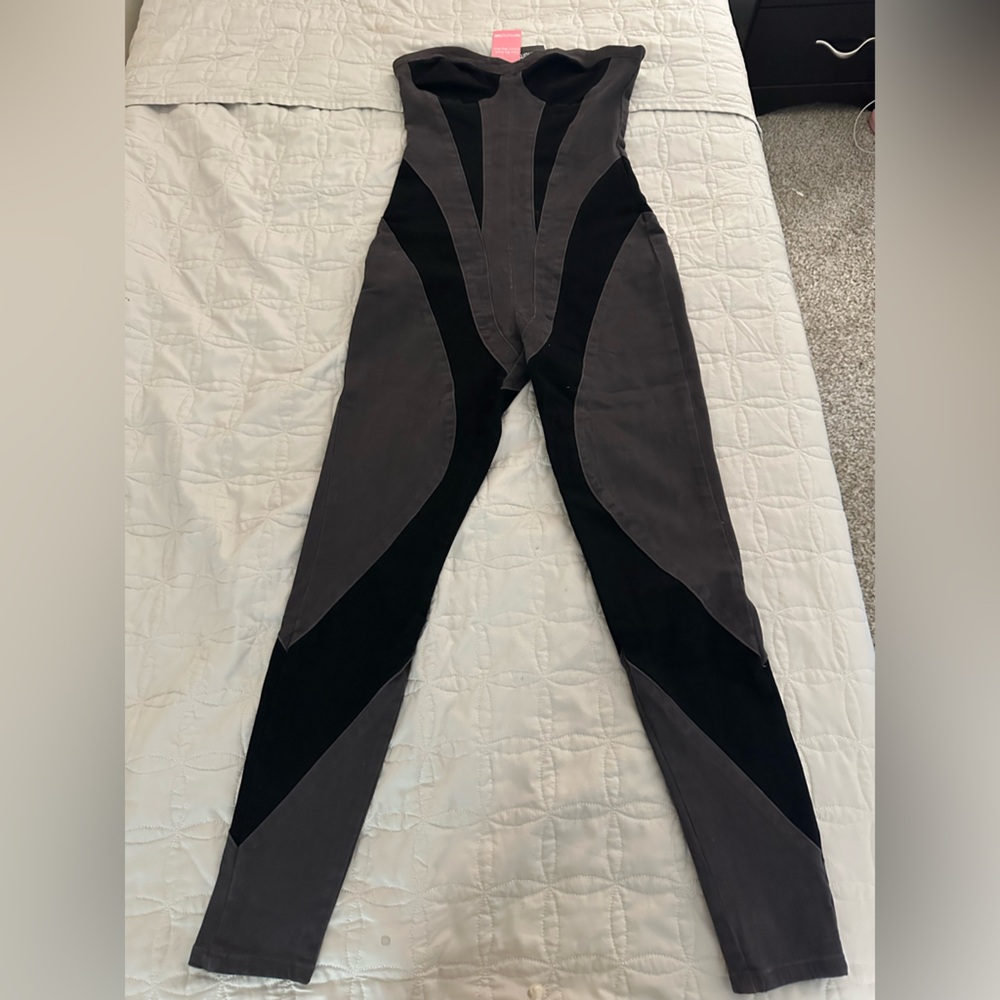 Stylish Black and Gray Jumpsuit